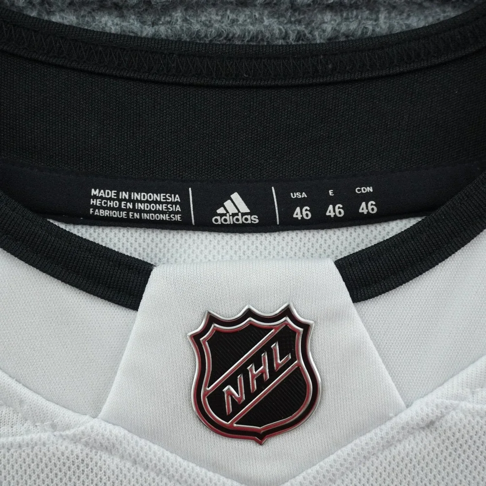 Adidas Hockey Jersey 46 White Phil Kessel Pittsburgh Penguins NHL Fight Strap